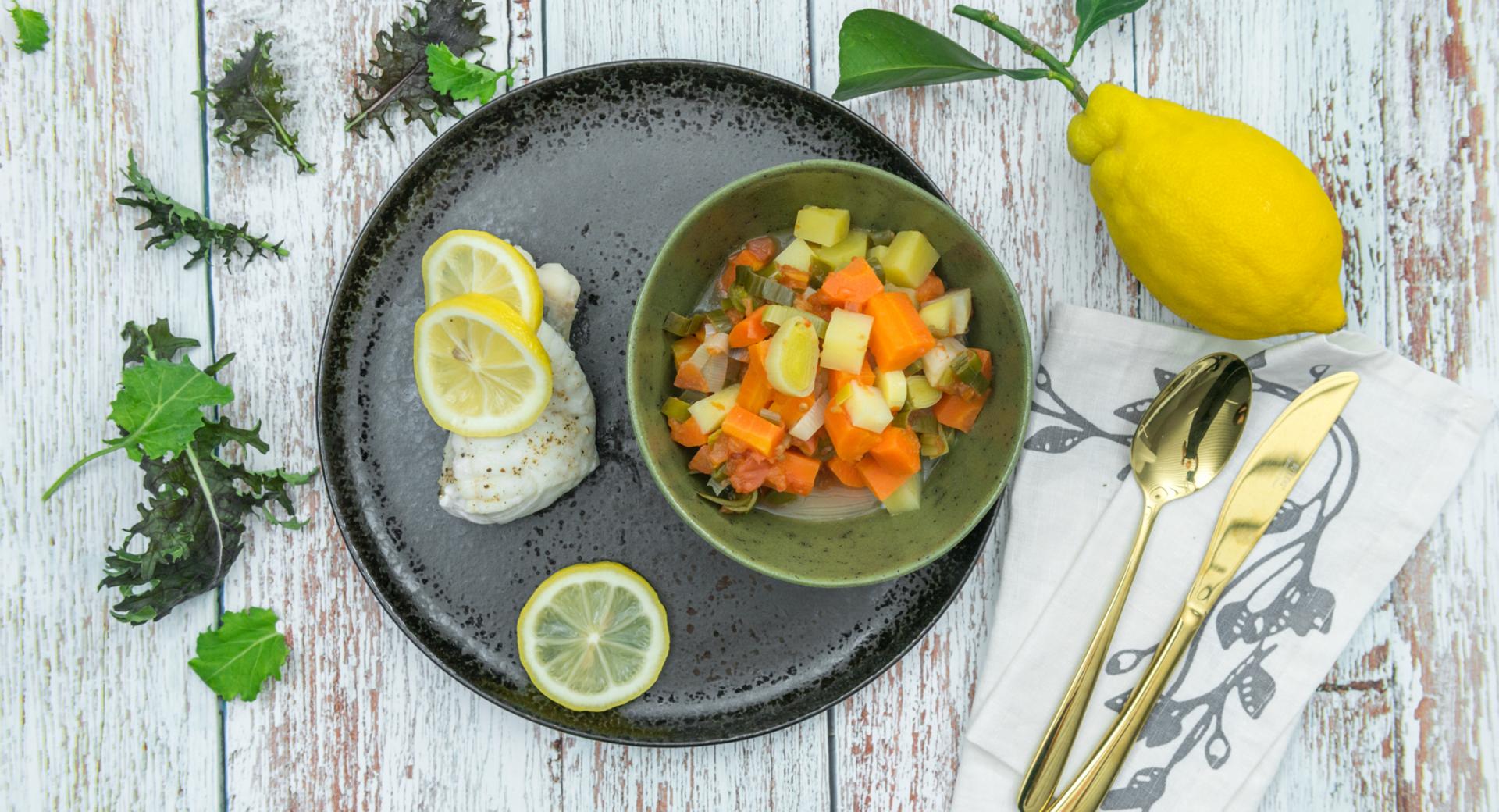 Fish filet with veggies