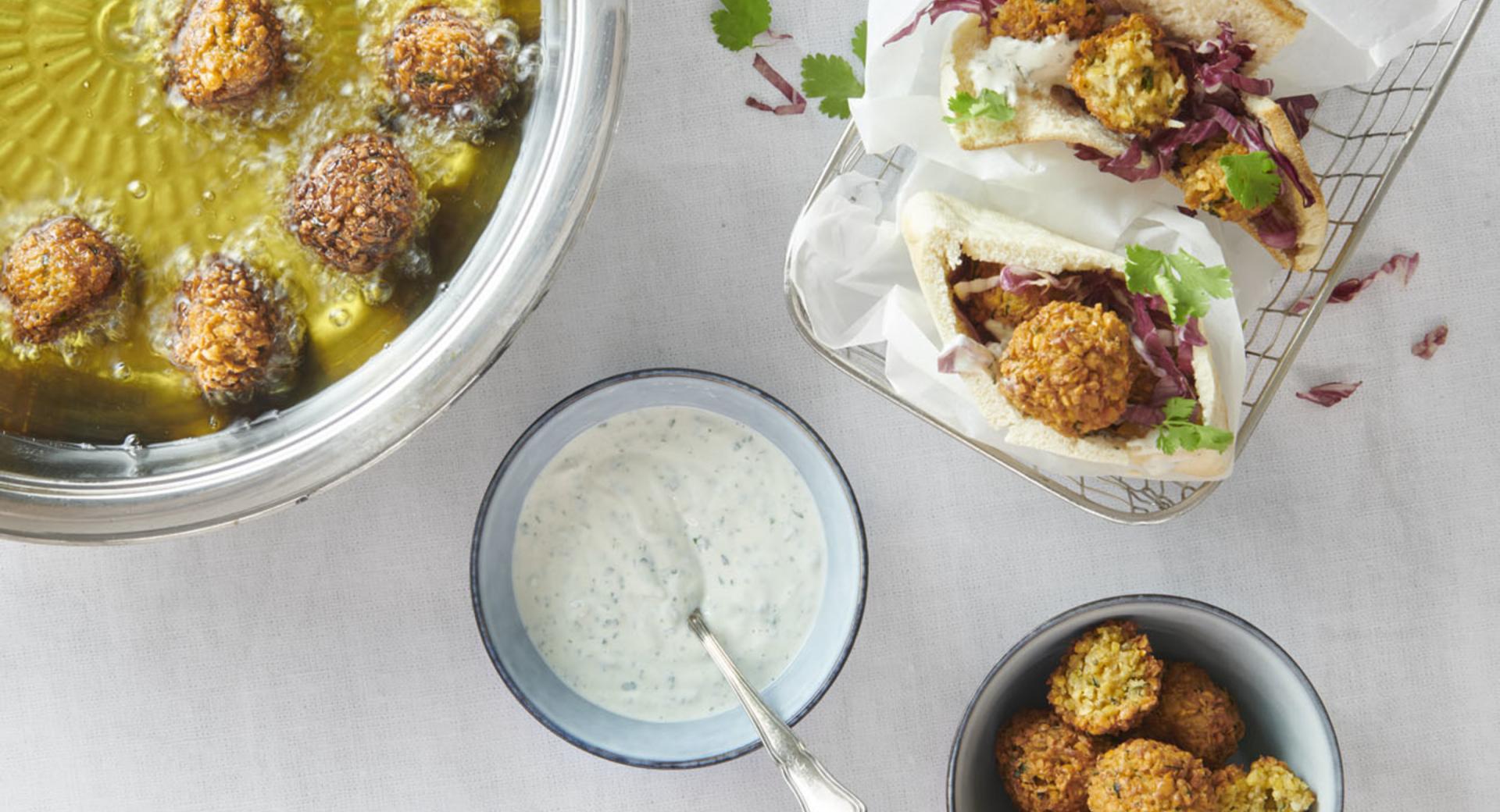 Falafel with tahini sauce