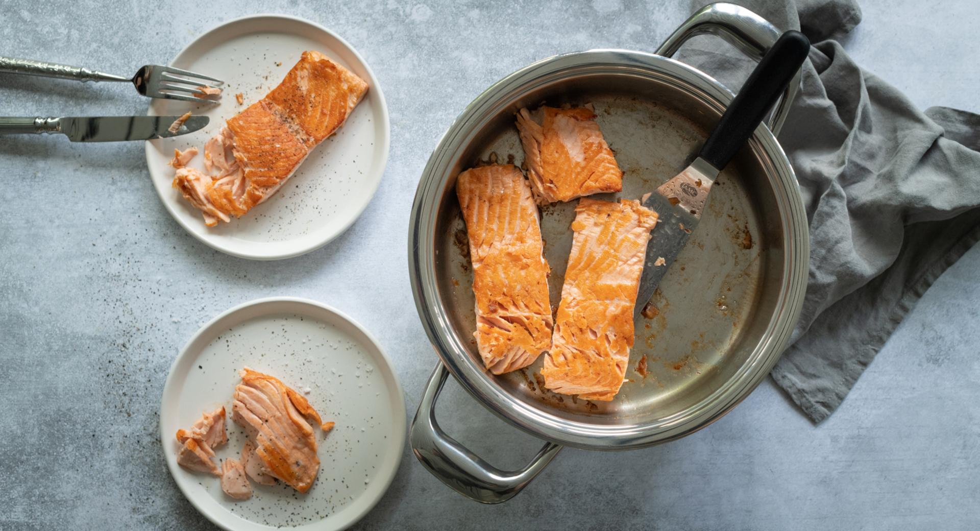 Roasted salmon fillet