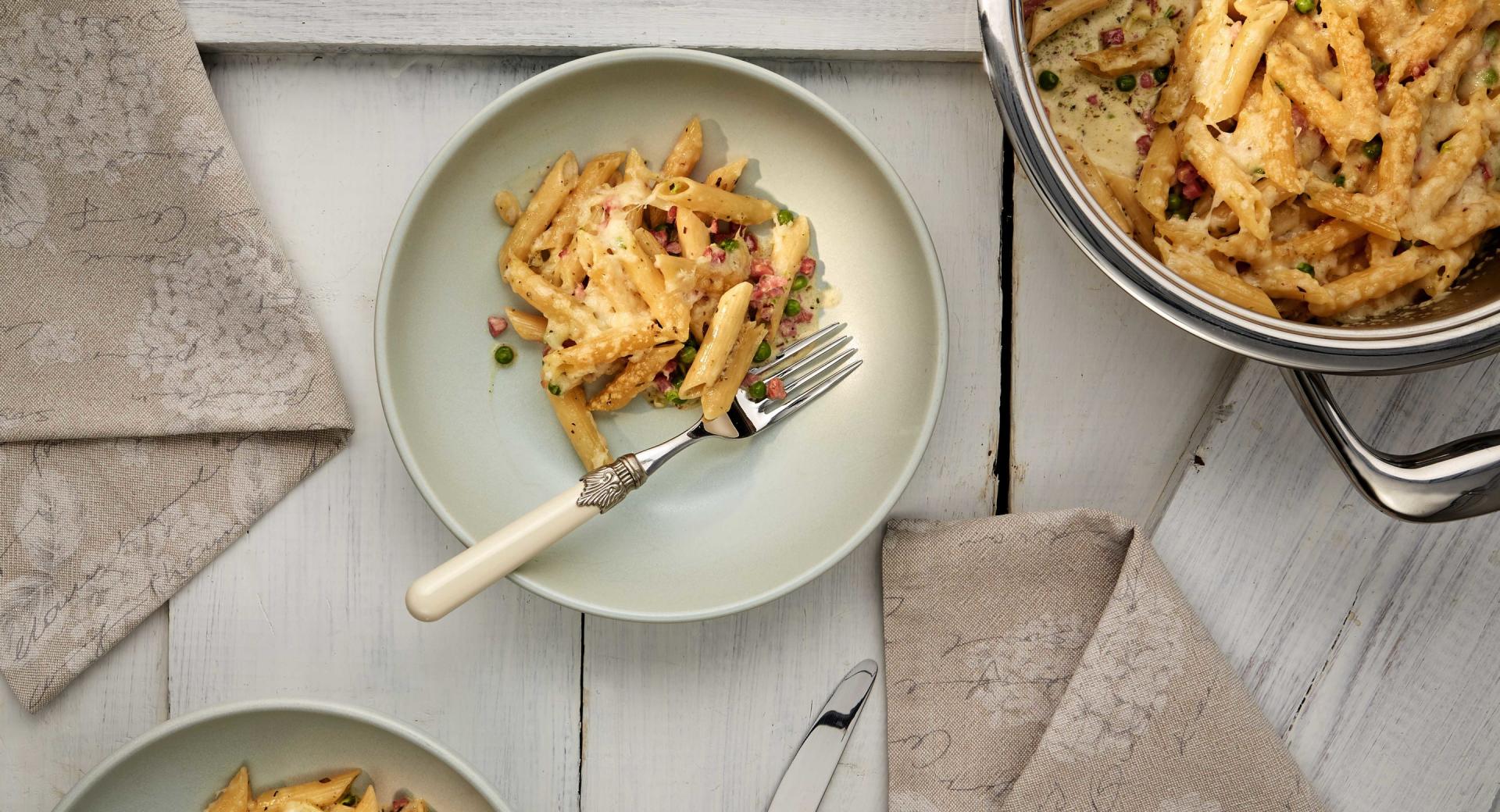 Pasta bake with bacon (AMC4me)