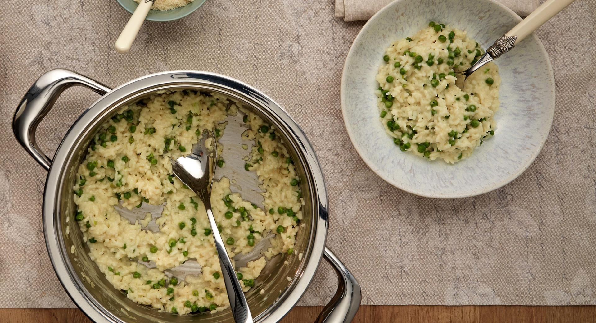 Lemon risotto with peas (AMC4me)