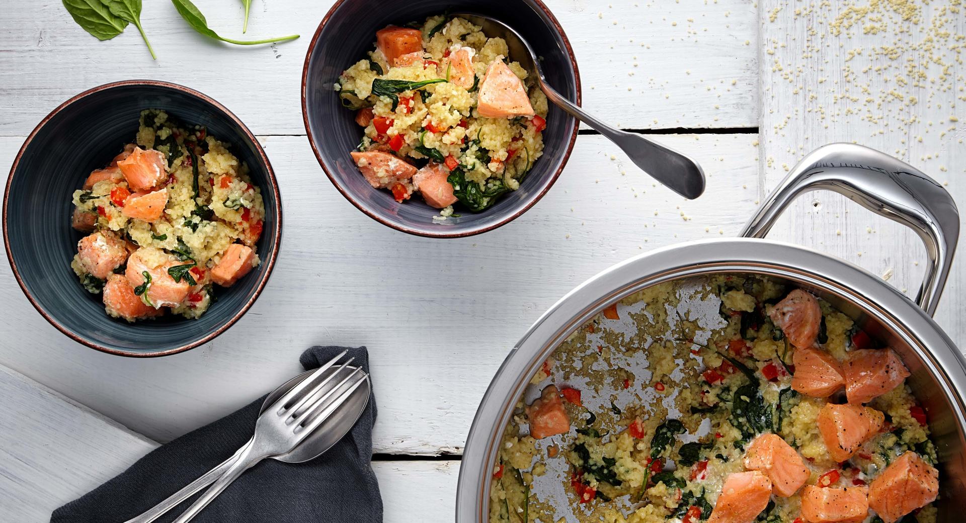 One Pot Couscous with salmon