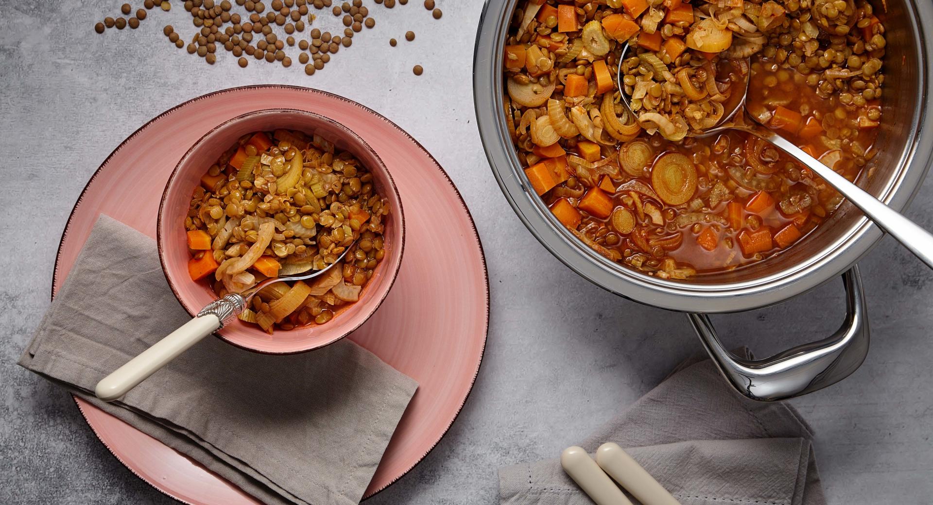 One Pot Lentils with vegetables