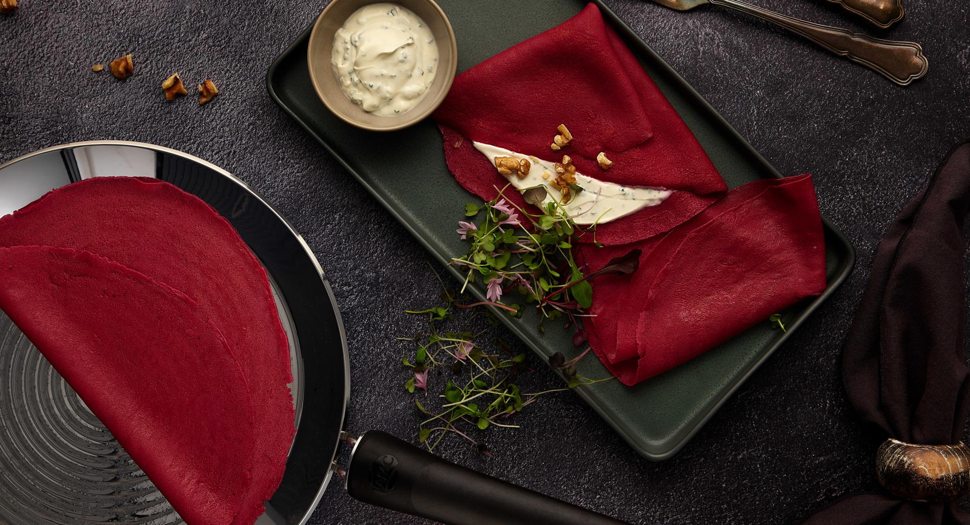 Beetroot crêpes