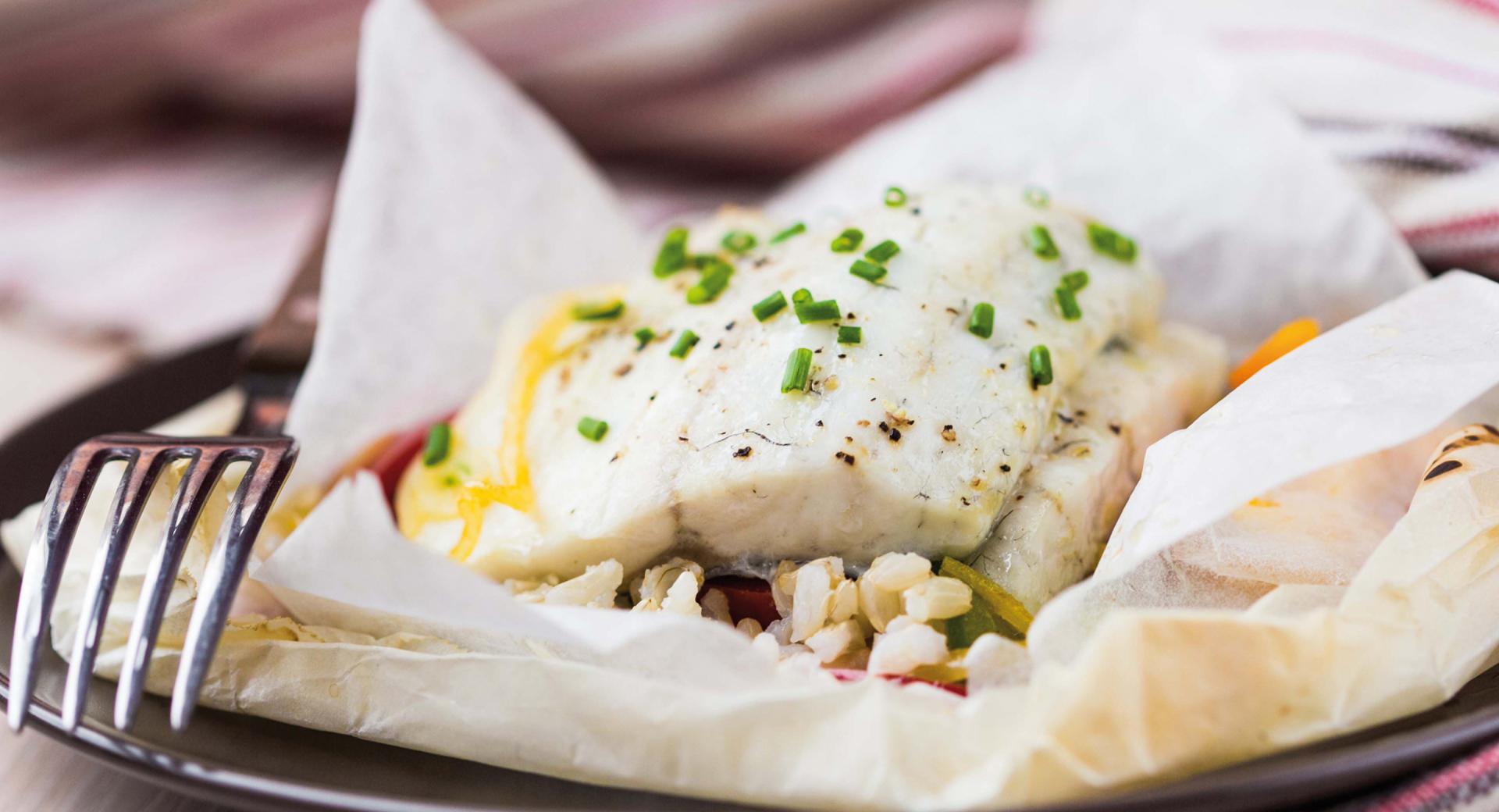 Sea bream with basmati rice