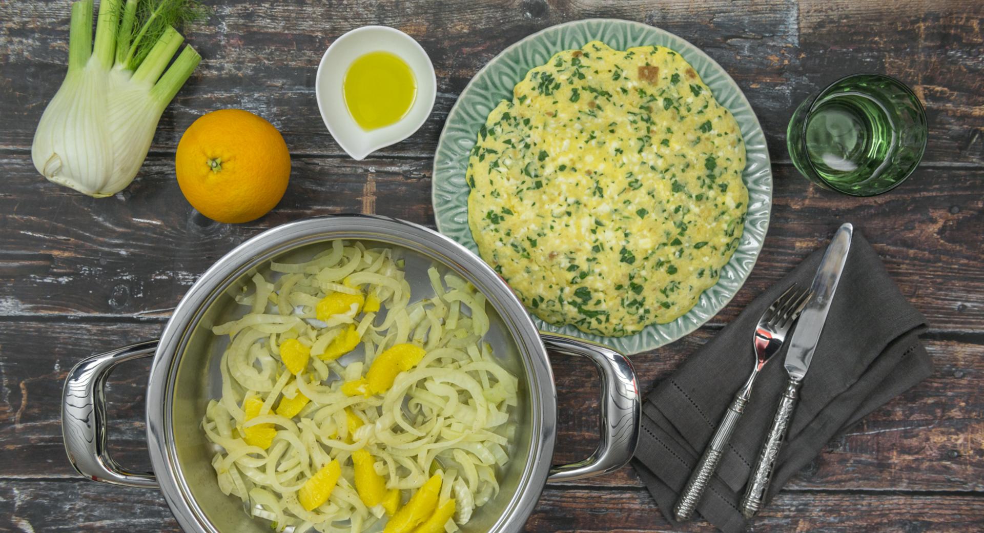 Herb omelette with fennel 