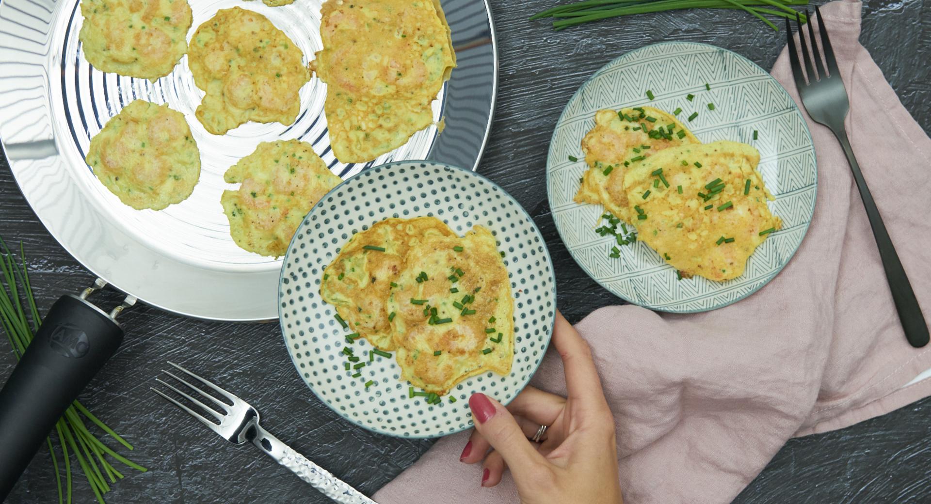 Prawns omeletts