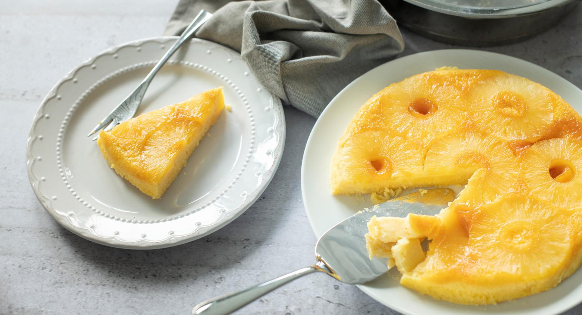 Yogurt cake with pineapple