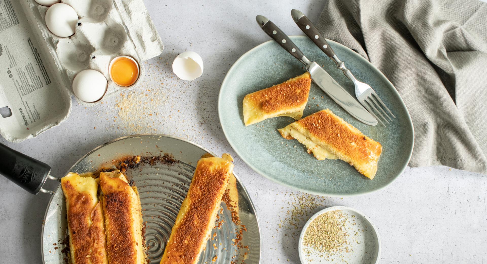 “False trout” (a fried crepe dish)