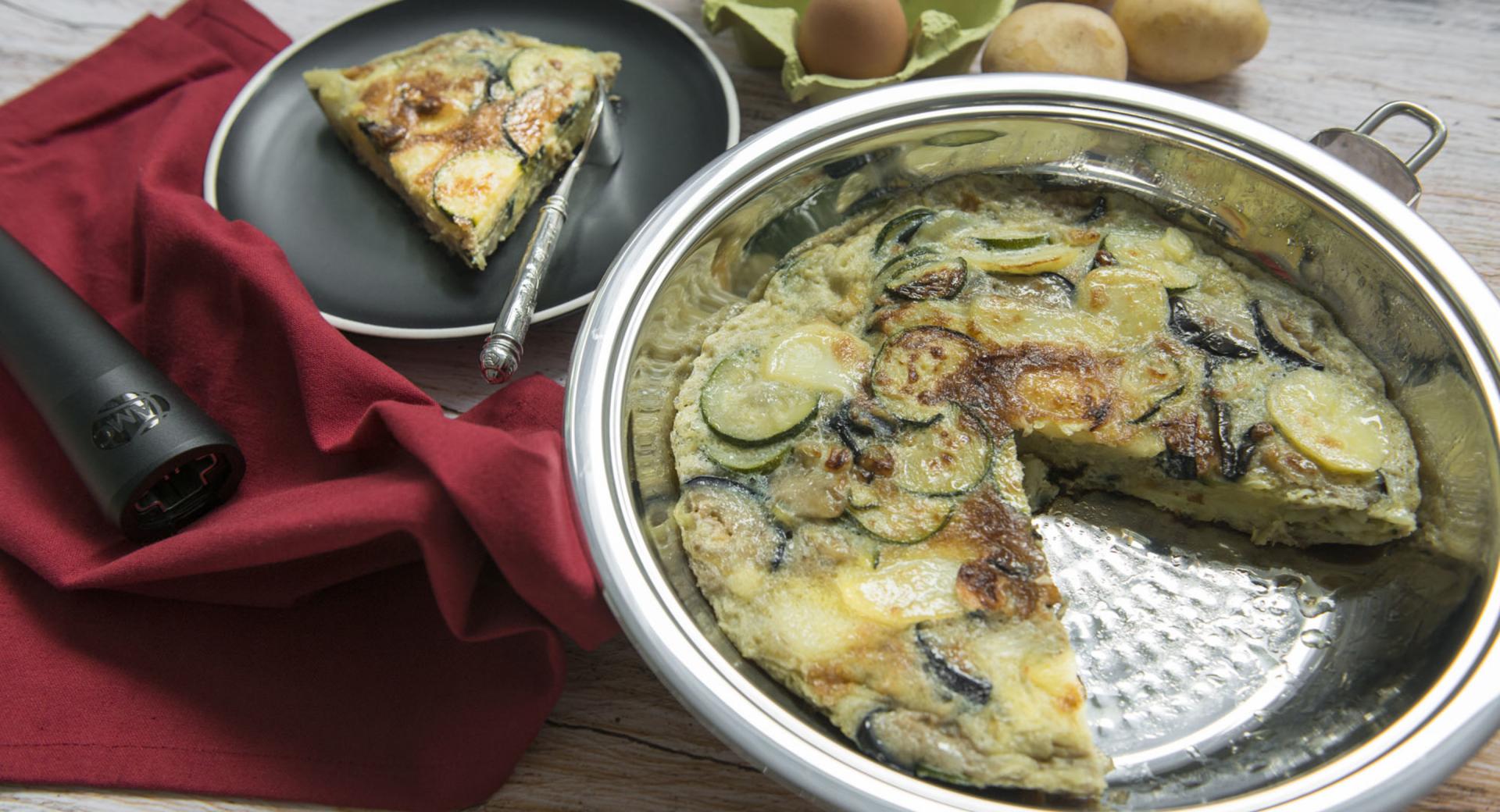 Potato and vegetable tortilla