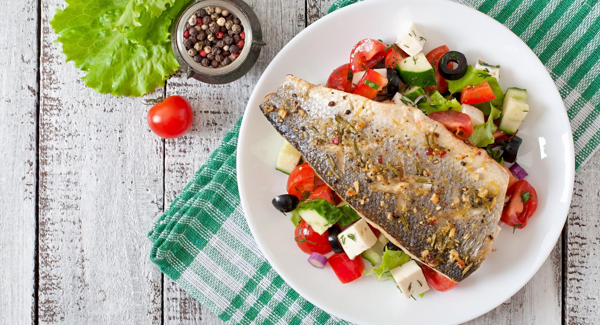 Pan-roasted fish fillet with crispy skin