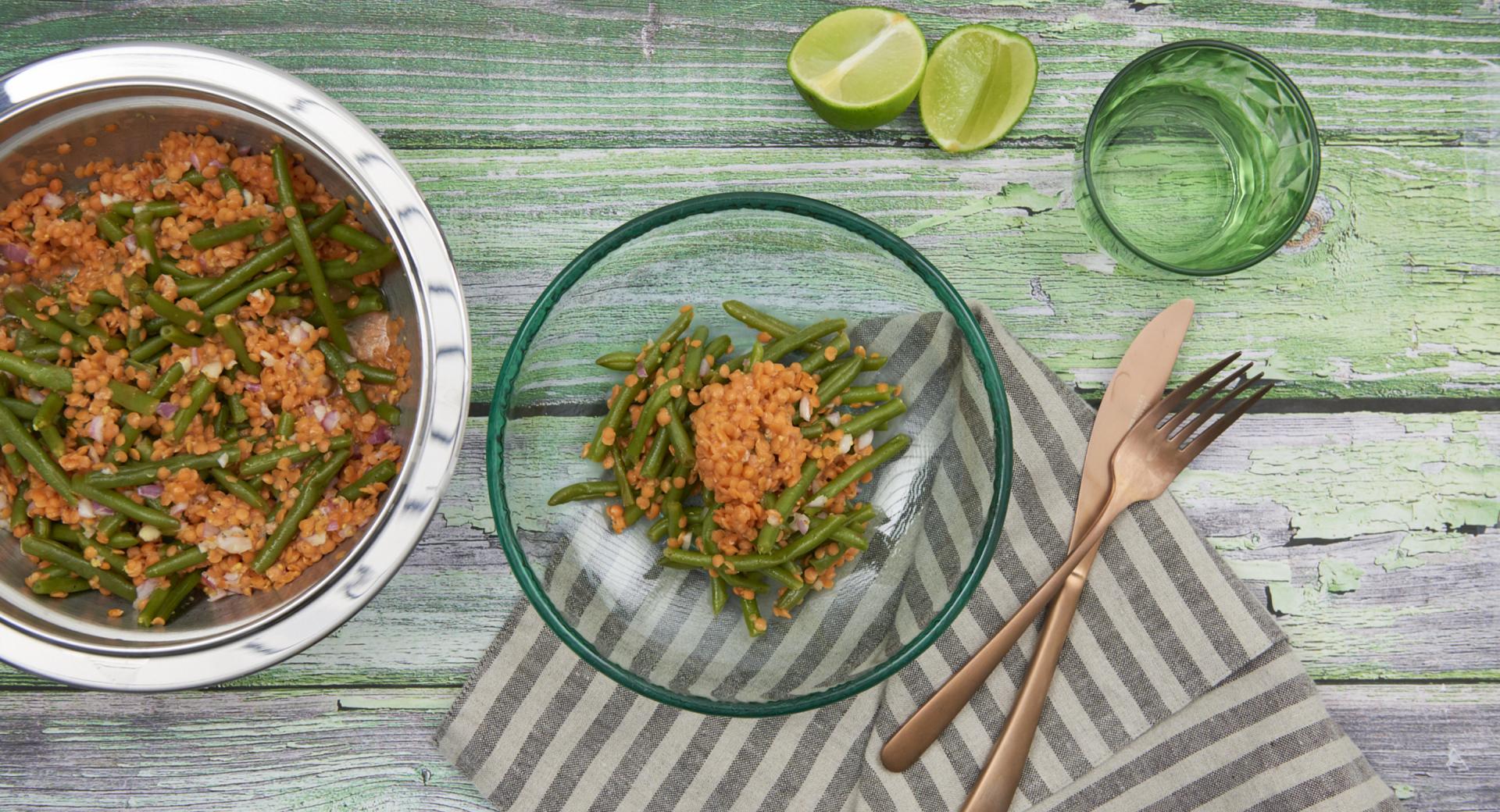 Bean and lentil salad