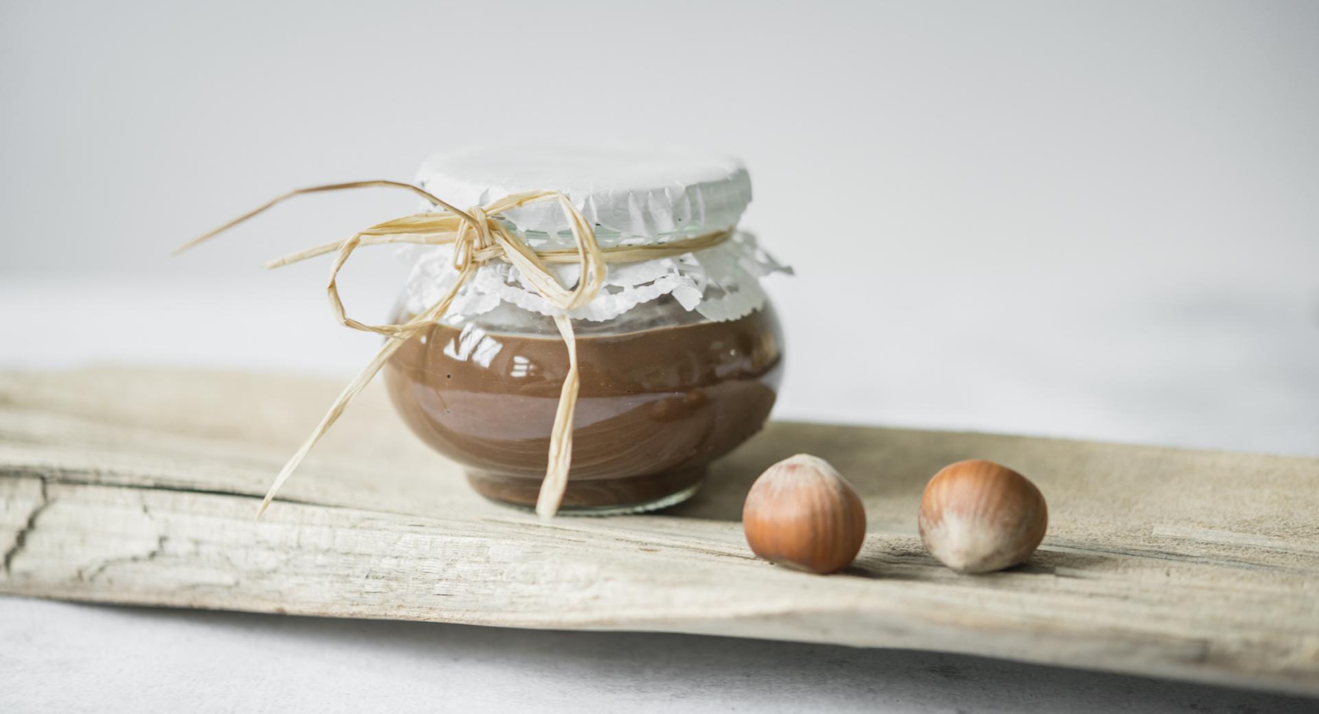 Homemade hazelnut and chocolate cream