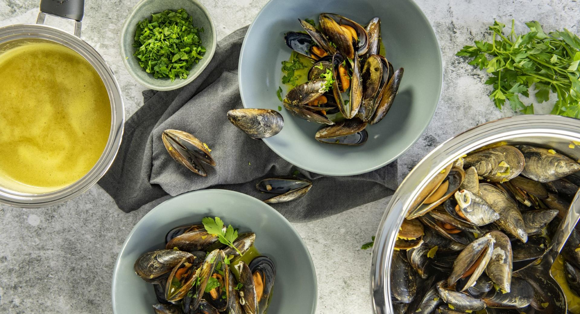 Mussels with saffron