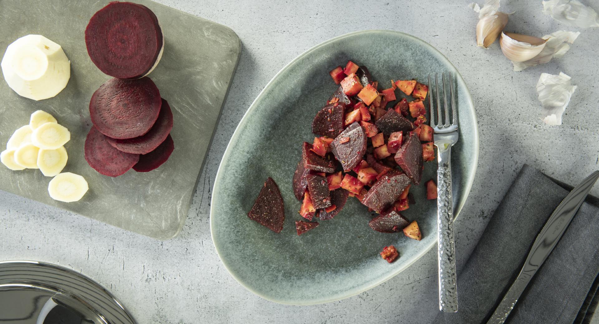 Savory beetroot salad