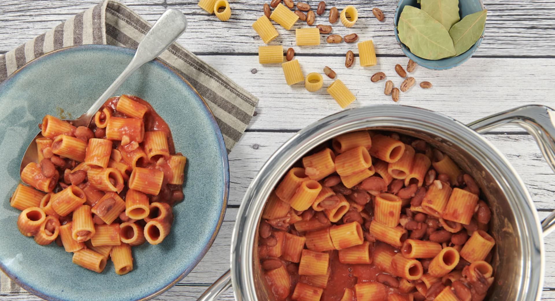 Pasta with Borlotti beans