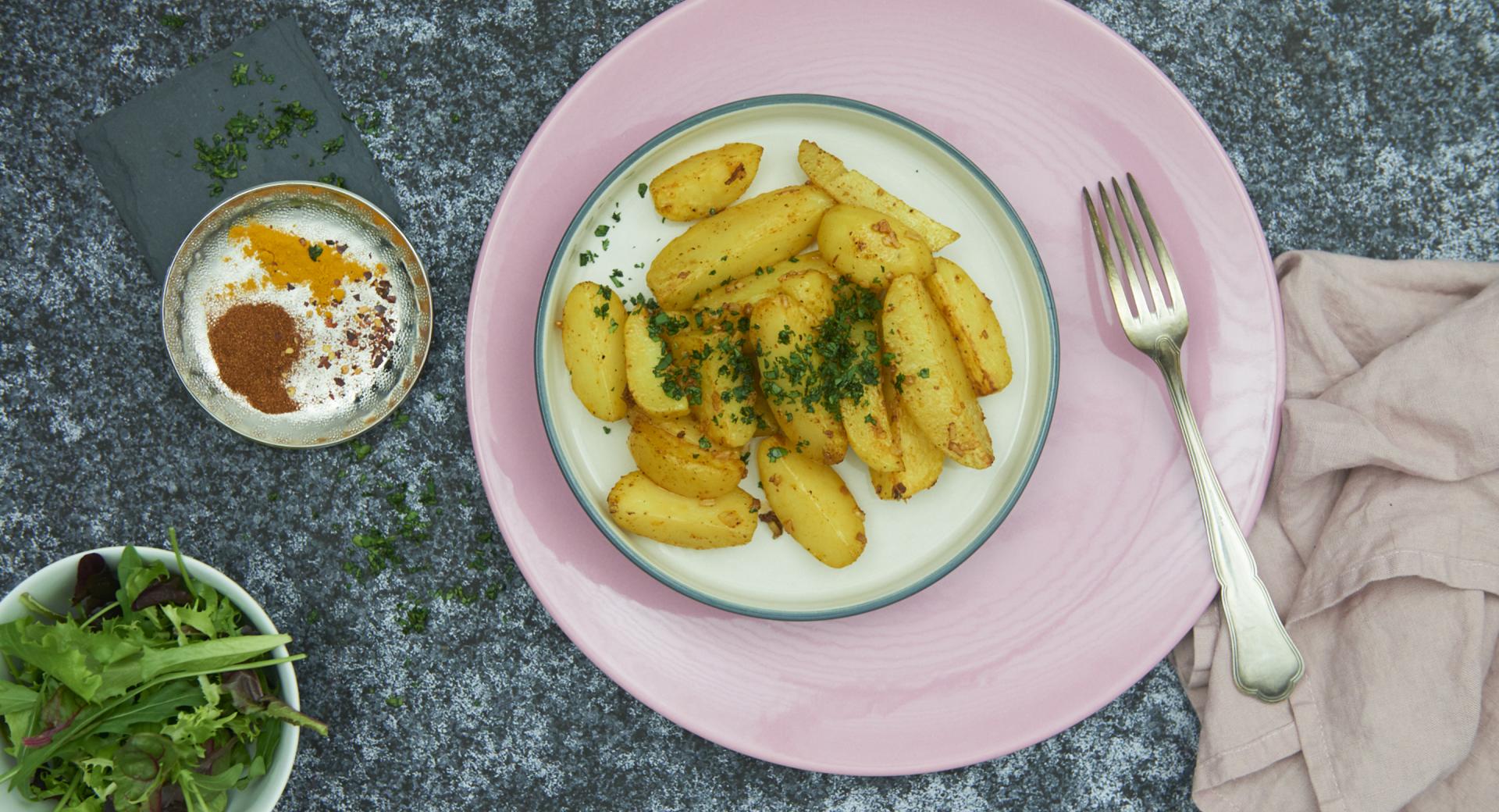 Indian oven-roasted potatoes