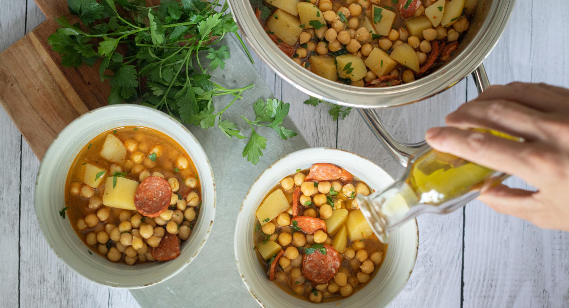 Spanish-style chickpea stew