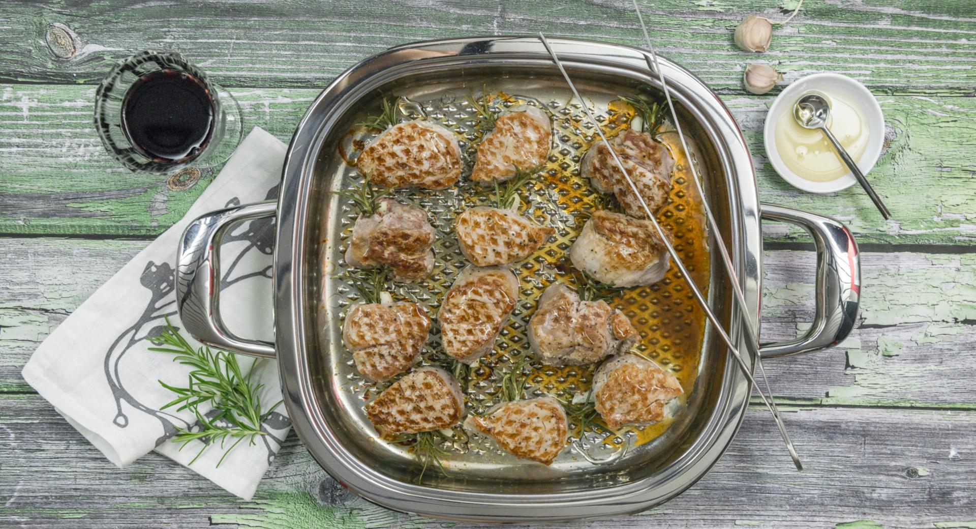 Rosemary and honey pork medallions 