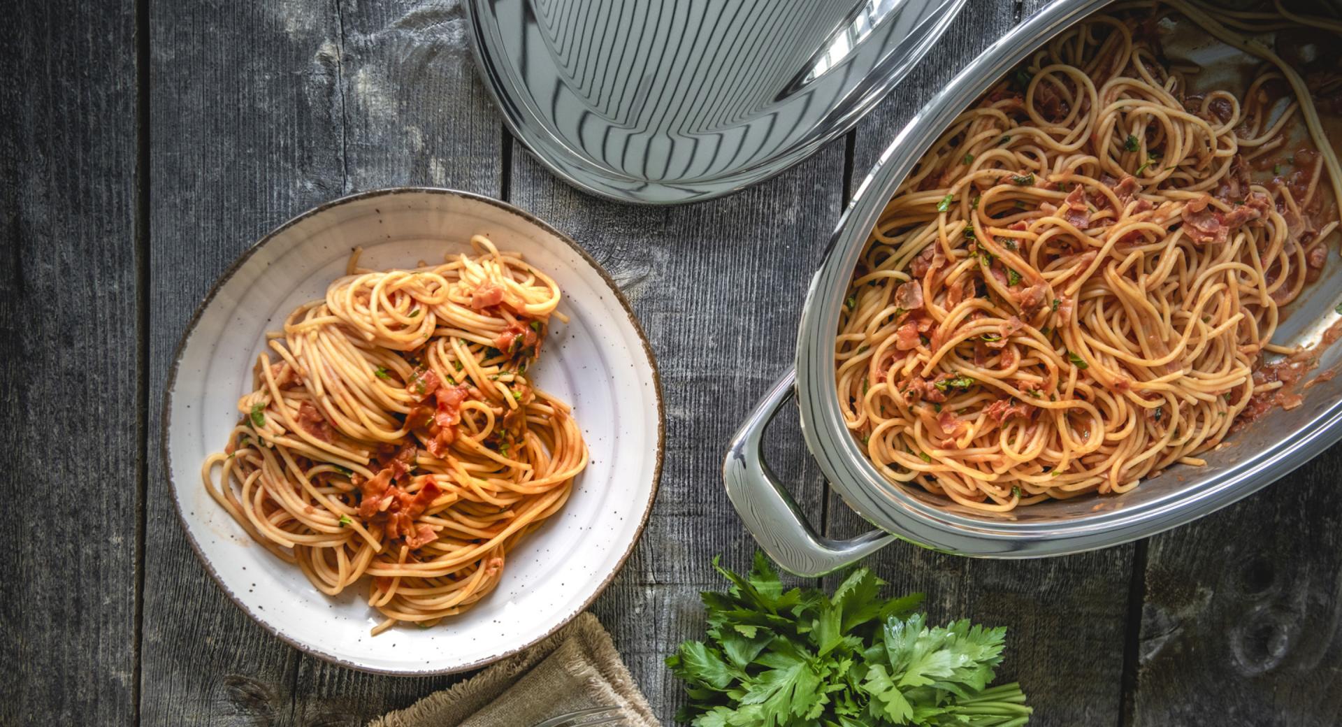 Spaghetti all' amatriciana 