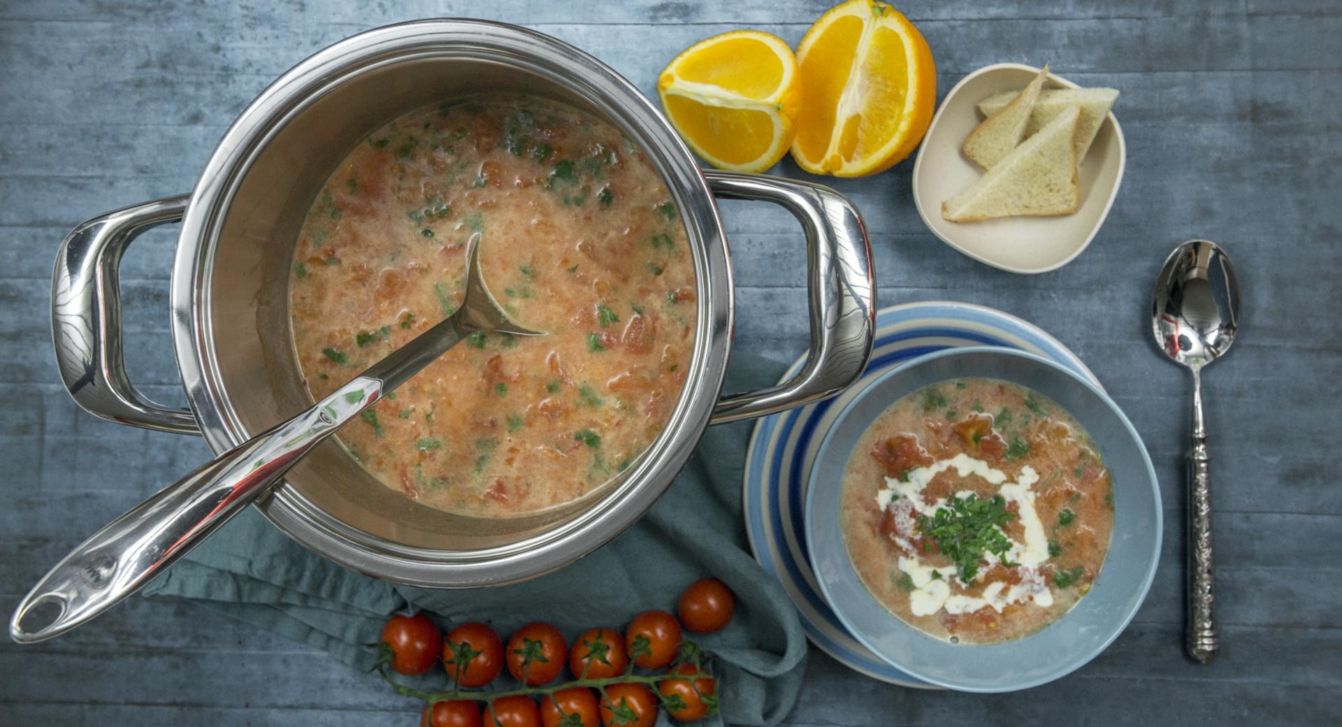 Tomato and orange soup