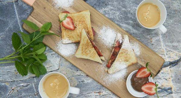 Strawberry & chocolate sandwich