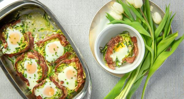 Zucchini egg nests