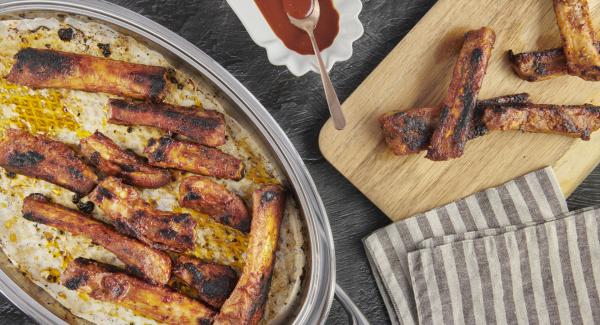 Spareribs with barbecue marinade