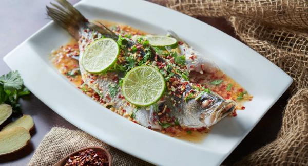 Thai style steamed fish