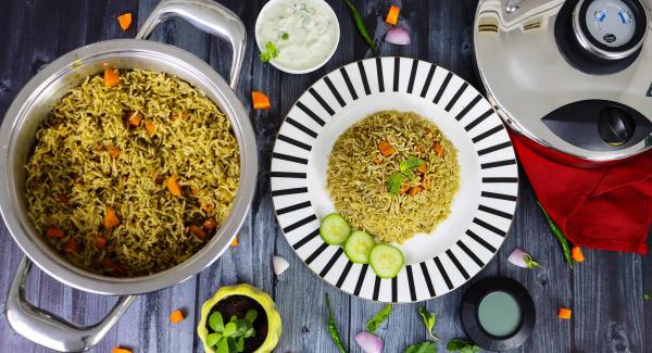 Pudina (Mint) and Carrot Pulao