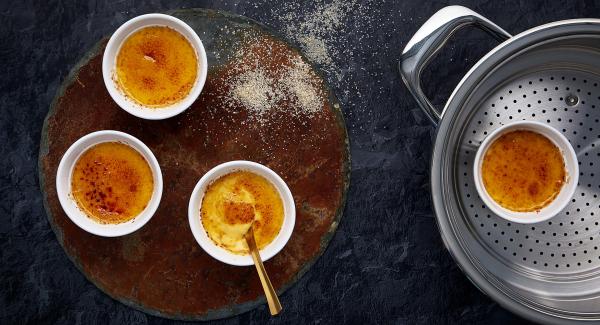 Crème brûlée with passionfruit