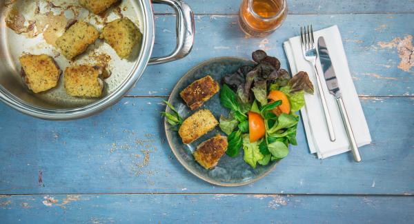 Fillet medallions with mustard crust