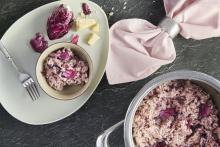 Risotto with radicchio and bacon